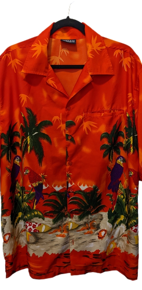 Mens SZ LG Pacific & Co. Shirt. Vacation Hawaiian Boho Floral